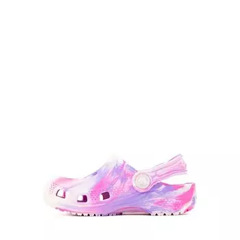 Сабо Crocs Classic Glow-In-The-Dark Clog, цвет Marbled Pink Crush