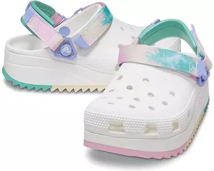 Сабо Crocs Classic Hiker Clog, цвет White/Multi Ombre