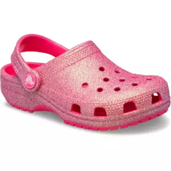 Сабо Crocs Classic Iridescent Glitter T, розовый