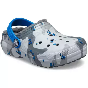 Сабо Crocs Classic Lined Camo, серый