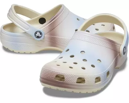 Сабо Crocs Classic Marbled Tie-Dye Clog, цвет Bone/Multicolor Dip