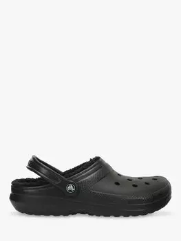 Сабо Crocs Classic на подкладке, черные