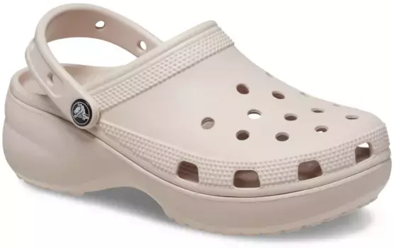 Сабо Crocs "Classic Platform Clog W", платформа, летняя обувь, тапочки, тапочки, модная подошва на платформе, розовый