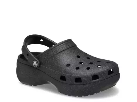 Сабо Crocs Classic Platform Clog — женские, черные