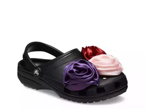 Сабо Crocs Classic Rosette, черные/многоцветные