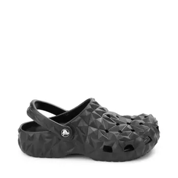 Сабо Crocs Classic с геометрическим узором, черный