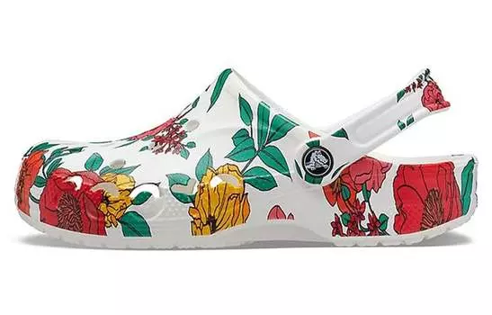 Сабо Crocs Beach White Flowers Sandals 'White Red Green'
