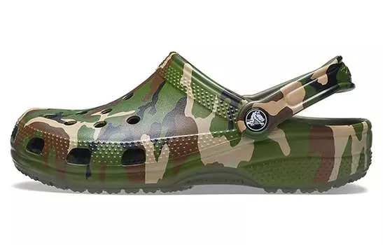 Сабо Crocs Beach Army Green Camouflage Sandals