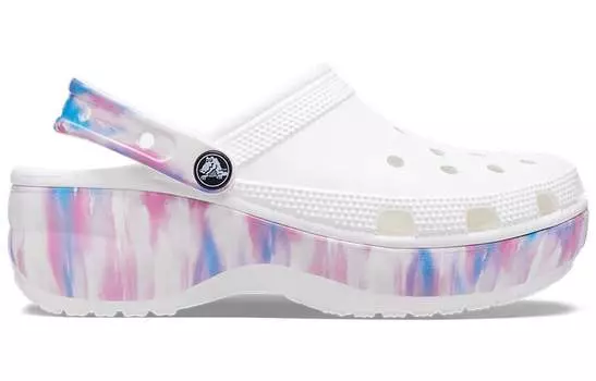 Сабо Crocs Classic Platform Dream Clog 'White Purple' Women's