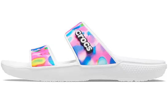 Шлепанцы и сланцы Crocs Classic Colorful Unisex White Pink Slippers 'White Pink'