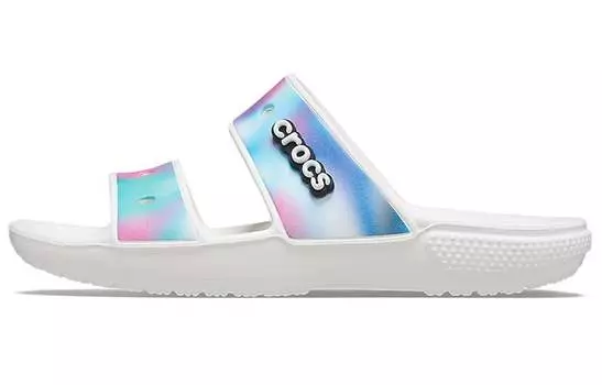 Шлепанцы и сланцы Crocs Classic Colorful Unisex Multi-Color White Sandals