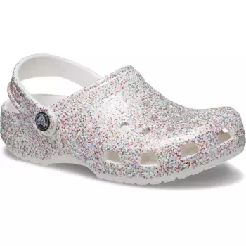 Сабо Crocs Classic Sprinkle Glitter, серебряный