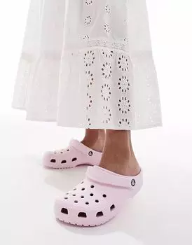 Сабо Crocs Classic в розовом молочном цвете