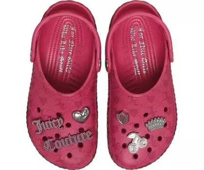 Сабо Crocs Classic x Juicy Couture, малиновый