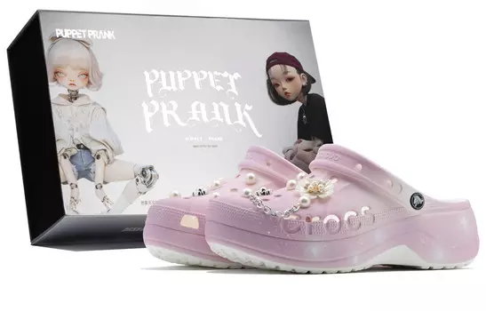 Сабо женские Crocs Clogs декорированные, розовый