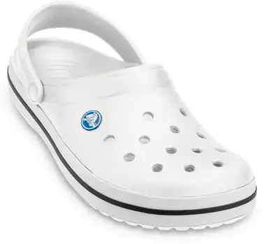 Сабо Crocs "Crocband Clog", летняя обувь, тапочки, тапочки с двухцветной подошвой, белый