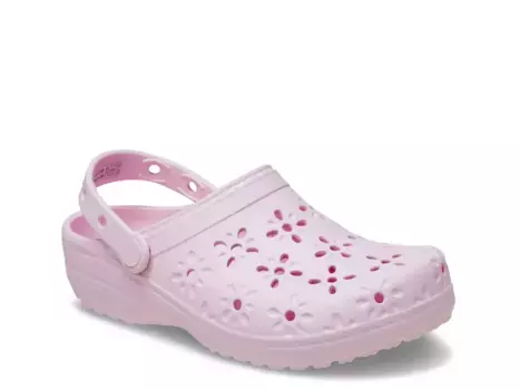 Сабо Crocs Floral Cut Out — женские, светло-розовые