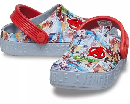 Сабо Crocs Kids Avengers Off Court Clogs, цвет Blue Grey