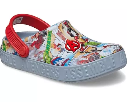 Сабо Crocs Kids Avengers Off Court Clogs, цвет Blue Grey