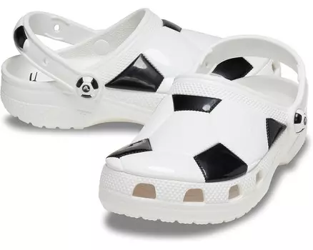 Сабо Crocs Kids Classic Clogs with Patterns and Graphics, цвет Soccer Ball