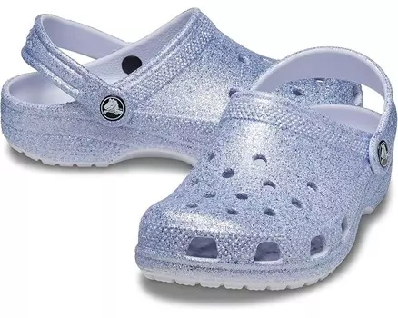 Сабо Crocs Kids Classic Glitter Clogs, цвет Frosted Glitter