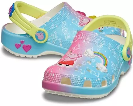 Сабо Crocs Kids Classic Peppa Pig Clogs, разноцветный