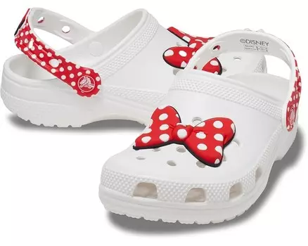 Сабо Crocs Kids Disney Minnie Mouse Classic Clog, цвет White/Red