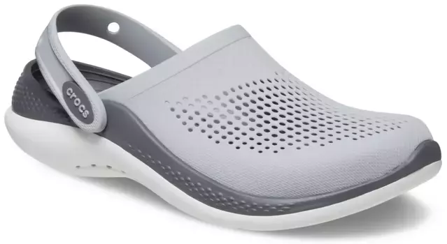 Сабо Crocs "Lite Ride 360", летняя обувь, садовая обувь, горки для бассейна, с мягкой стелькой, серый