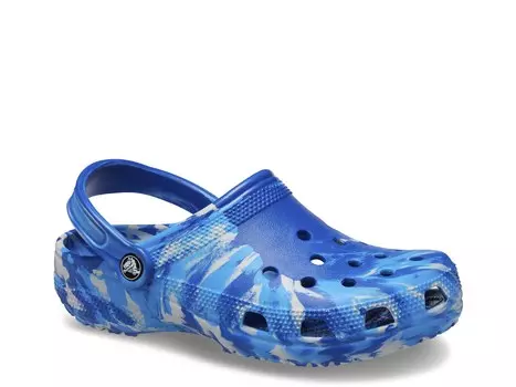 Сабо Crocs Marbled, синий/белый