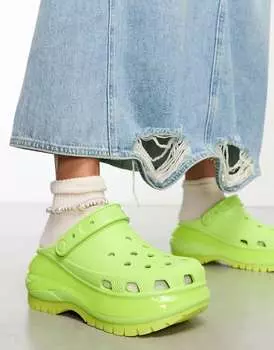 Сабо Crocs mega Crush Сабо зеленого цвета лайма