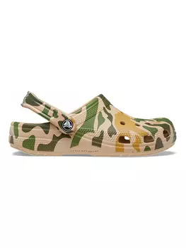 Сабо Crocs Printed Camo, оранжевый