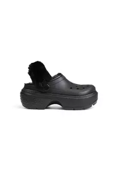 Сабо Crocs с мехом, черный