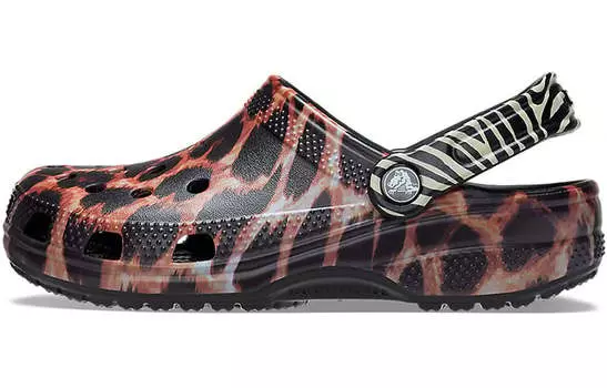 Сабо Crocs Classic Animal Beach Sandals Unisex Black