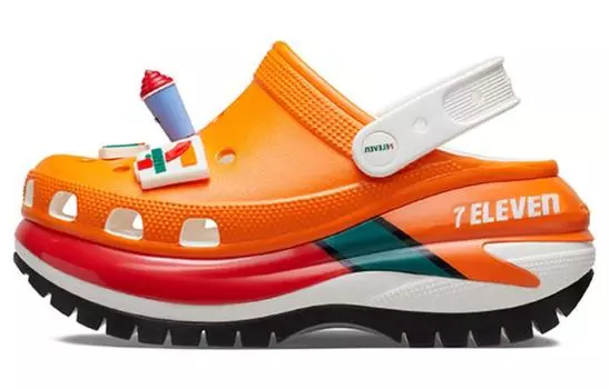 Сабо Crocs Mega Crush Clog 7-Eleven Orange