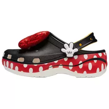 Сабо Crocs X Minnie Mouse Classic Platform Clogs 'Black Red White' Women's