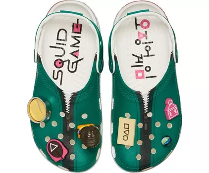 Сабо Crocs x Squid Game Classic, зеленый