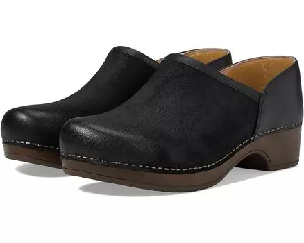 Сабо Dansko Brenna, цвет Black Burnished Suede