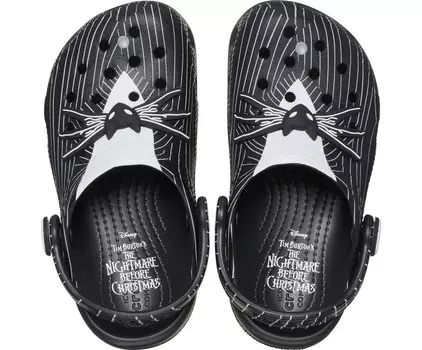 Сабо для маленьких детей Crocs Nightmare Before Christmas Classic, черный