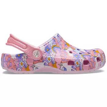 Сабо для маленьких детей Crocs Toddler Classic Fairy Tale Creature Clog, фиолетовый/розовый