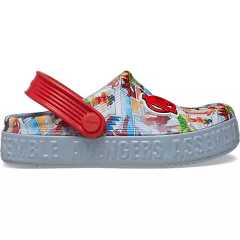 Сабо для маленьких детей Crocs Toddlers' Avengers Off Court Clog, голубой/красный