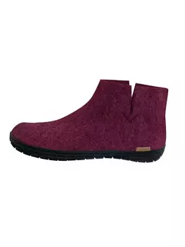 Сабо glerups Boots Naturkautschuksohle Schwarz, цвет Cranberry