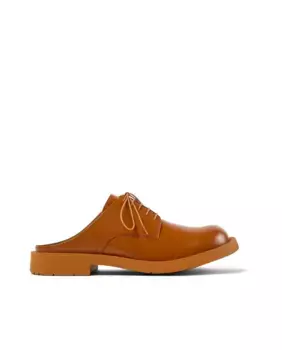 Сабо из коричневой кожи унисекс camperlab, коричневый