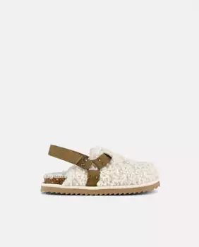 Сабо из овчины для девочек Colors of California, белый