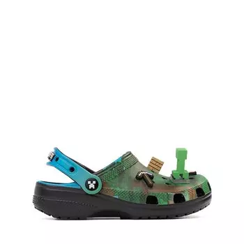 Сабо Minecraft x Crocs Classic Clog, цвет Green/Multicolor