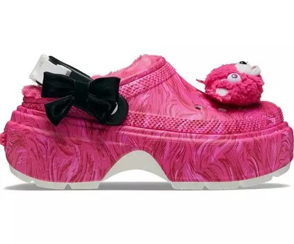 Сабо на платформе Crocs Stomp Lined x Fortnite Cuddle Team Leader, розовый