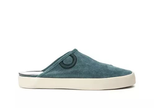 Сабо на плоской подошве 3715 uma замша Aro, синий