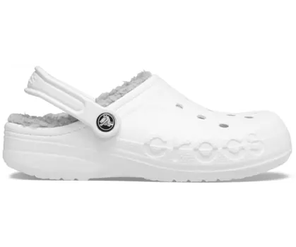 Сабо на подкладке Baya Crocs женские, цвет White / Light Grey