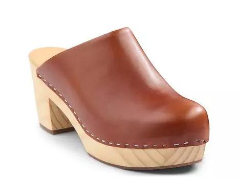 Сабо Nisolo из водостойкой кожи, коричневый