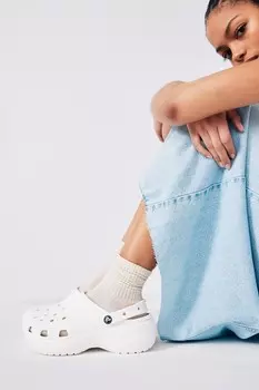 Сабо платформы Crocs, белый