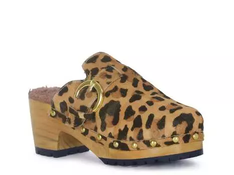 Сабо Rag & Co Prunus, светло-коричневый с леопардовым принтом